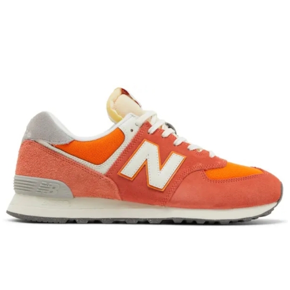 New Balance Classic 574 Gulf Red Womens Size 10 Athletic Sneakers TN Orange NEW - Picture 8 of 9